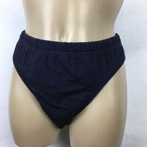 Valentino Navy Blue Logo Print Bikini Swim Suit Bottoms M